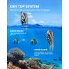 imageOutdoorMaster Mobula Snorkeling Gear for Adults Diving Mask and Snorkel Set with Tempered Glass AntiFog TOP Dry Snorkel for Diving Snorkeling SwimmingGrey