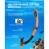 imageOutdoorMaster Mobula Snorkeling Gear for Adults Diving Mask and Snorkel Set with Tempered Glass AntiFog TOP Dry Snorkel for Diving Snorkeling SwimmingOrange