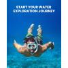 imageOutdoorMaster Mobula Snorkeling Gear for Adults Diving Mask and Snorkel Set with Tempered Glass AntiFog TOP Dry Snorkel for Diving Snorkeling SwimmingAqua