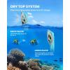 imageOutdoorMaster Mobula Snorkeling Gear for AdultsMask Fins Snorkel Set with Panoramic View AntiFog Dry Top Scuba Gear for Swimming Snorkeling DivingGreen Black
