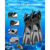 imageOutdoorMaster Mobula Snorkeling Gear for AdultsMask Fins Snorkel Set with Panoramic View AntiFog Dry Top Scuba Gear for Swimming Snorkeling DivingGrey Black