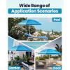 imageOutdoorMaster Updated DualFold Beach Umbrellas for Sand with Sandbag ampamp Anchor 65ft Adjustable Umbrella for Beach Heavy Duty Wind Portable UPF50 Sunshade with Carry Bag for Patio Navy StripedA03 Light Blue Striped