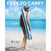imageOutdoorMaster Updated DualFold Beach Umbrellas for Sand with Sandbag ampamp Anchor 65ft Adjustable Umbrella for Beach Heavy Duty Wind Portable UPF50 Sunshade with Carry Bag for Patio Navy StripedNew VersionBlue Striped with Cup Holder