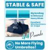 imageOutdoorMaster Updated DualFold Beach Umbrellas for Sand with Sandbag ampamp Anchor 65ft Adjustable Umbrella for Beach Heavy Duty Wind Portable UPF50 Sunshade with Carry Bag for Patio Navy StripedNew VersionBlueRed Striped with Cup Holder
