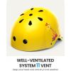 imageOutdoorMaster Youth ampamp Kids Bike Helmet Beetles JrAdjustable MultiSports Skateboard Helmet with Removable Liners for Balance Bike Toddler ScooterGiraffes Yellow