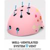 imageOutdoorMaster Youth ampamp Kids Bike Helmet Beetles JrAdjustable MultiSports Skateboard Helmet with Removable Liners for Balance Bike Toddler ScooterPink Flower