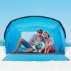 imageOutdoorMaster Beach Tent for 34 Person  Easy Setup and Portable Beach Shade Sun Shelter Canopy with UPF 50 UV Protection Removable Skylight Family Size  GreenBlue