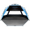 imageOutdoorMaster Beach Tent with Blackout Shelter Technology Portable Beach Shade Sun Shelter Canopy for 46 Person with UPF 50 UV Protection Easy Setup Pop Up Tent Family SizeBlue