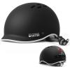 imageOutdoorMaster Bike Helmet for AdultsAdjustable Cycling Helmet with Light for Men ampamp Women  Safety Certified for Bicycle Skateboard Road Bike Skating Roller Commuting HelmetMatte Black