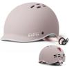 imageOutdoorMaster Bike Helmet for AdultsAdjustable Cycling Helmet with Light for Men ampamp Women  Safety Certified for Bicycle Skateboard Road Bike Skating Roller Commuting HelmetEmerald Pink