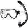 imageOutdoorMaster Marlin Kids Snorkel Set Adjustable Strap Dry Top Diving Mask AntiFog Snorkeling Mask Gear Kids Swimming Goggles for Boys and Girls Age 614Black