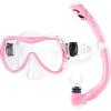 imageOutdoorMaster Marlin Kids Snorkel Set Adjustable Strap Dry Top Diving Mask AntiFog Snorkeling Mask Gear Kids Swimming Goggles for Boys and Girls Age 614Pink