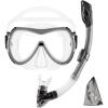 imageOutdoorMaster Mobula Snorkeling Gear for Adults Diving Mask and Snorkel Set with Tempered Glass AntiFog TOP Dry Snorkel for Diving Snorkeling SwimmingGrey