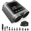 imageOutdoorMaster Vortex Pro 577Wh Rechargeable Paddle Board Pump Portable Electric SUP Pump Battery for 3 SUPs Inflation ampamp Deflation Max 20PSI 12V158V DC ampamp TypeC Input 8 Nozzles for Inflatables