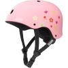imageOutdoorMaster Youth ampamp Kids Bike Helmet Beetles JrAdjustable MultiSports Skateboard Helmet with Removable Liners for Balance Bike Toddler ScooterPink Flower