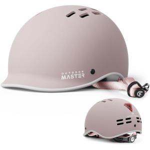 imageOutdoorMaster Bike Helmet for AdultsAdjustable Cycling Helmet with Light for Men ampamp Women  Safety Certified for Bicycle Skateboard Road Bike Skating Roller Commuting HelmetEmerald Pink