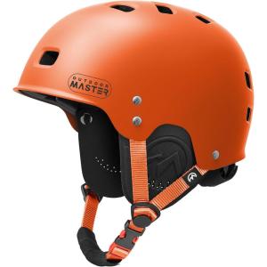 imageOutdoorMaster Kayak Helmet Wakeboard Helmet Whitewater Helmet Men Women Water Helmet with Ear Pads Surf Helmet 12 Vents Dial Fit Adjustment Longboard Helmet Perfect for Kayaking BoatingMatte Orange