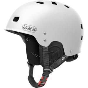 imageOutdoorMaster Kayak Helmet Wakeboard Helmet Whitewater Helmet Men Women Water Helmet with Ear Pads Surf Helmet 12 Vents Dial Fit Adjustment Longboard Helmet Perfect for Kayaking BoatingMatte White
