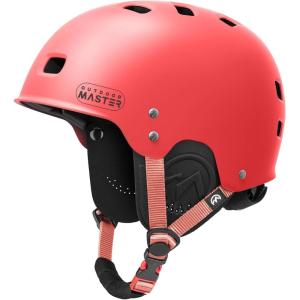 imageOutdoorMaster Kayak Helmet Wakeboard Helmet Whitewater Helmet Men Women Water Helmet with Ear Pads Surf Helmet 12 Vents Dial Fit Adjustment Longboard Helmet Perfect for Kayaking BoatingMatte Red