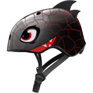imageOutdoorMaster Kids Helmet Bike Helmet for 1 Year Older Toddlers to Youths 2 Sizes Dial Fit Adjustment Premium Safety ampamp Ventilation MultiSport Helmet for Bicycles Skates Scooters ampamp LongboardsBlack Shark