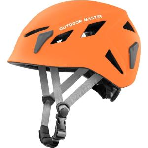 imageOutdoorMaster Rock Climbing Helmet Adults Mountaineering Helmet Arborist Helmet Hiking Caving Search and Rescue Tree Climbing Helmet AdjustableMatte Orange