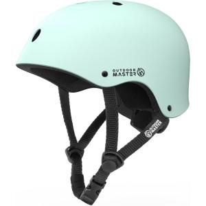 imageOutdoorMaster Youth ampamp Kids Bike Helmet Beetles JrAdjustable MultiSports Skateboard Helmet with Removable Liners for Balance Bike Toddler ScooterMint Green