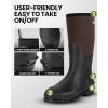 imageOutdoorMaster Hunting Boots for Men Waterproof Rubber Neoprene Boots Antislipped Insulated Outdoor BootsBrown