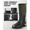 imageOutdoorMaster Hunting Boots for Men Waterproof Rubber Neoprene Boots Antislipped Insulated Outdoor BootsDark Green