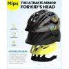 imageOutdoorMaster MIPS Kids Bike Helmet  Panther Jr Toddler Helmet  Adjustable Lightweight and Certified Kids Helmet  MIPS Bicycle Helmet for Kids Ages 513Black Gray Snail