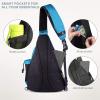 imageOutdoorMaster Sling Bag Hiking Daypack Crossbody Shoulder Chest Urban Outdoor Travel Backpack for Women ampamp MenAzure Blue