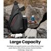 imageOutdoorMaster Sling Bag Hiking Daypack Crossbody Shoulder Chest Urban Outdoor Travel Backpack for Women ampamp MenClassic Black