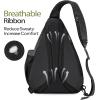 imageOutdoorMaster Sling Bag Hiking Daypack Crossbody Shoulder Chest Urban Outdoor Travel Backpack for Women ampamp MenClassic Black