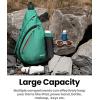 imageOutdoorMaster Sling Bag Hiking Daypack Crossbody Shoulder Chest Urban Outdoor Travel Backpack for Women ampamp MenL10classic Teal