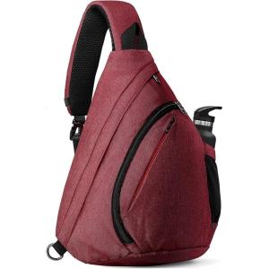 imageOutdoorMaster Sling Bag Hiking Daypack Crossbody Shoulder Chest Urban Outdoor Travel Backpack for Women ampamp MenGarnet Red