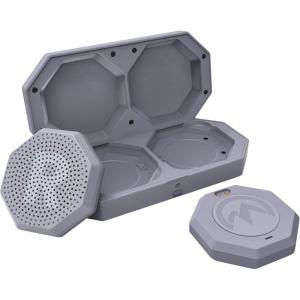 imageOutdoorMaster Update Ski Helmet Headphones True Wireless Bluetooth with Storage Case Dropin HD Speaker Chip Compatible with All Audio Ready Snowboard Helmets with Builtin Mic  Navy BlueLight Gray