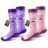 image:imageOutdoorMaster Merino Wool Ski Socks for Kids Boys ampamp Girls Thermal Winter Warm Snowboarding Socks for Cold WeatherZ Purple peach Pink