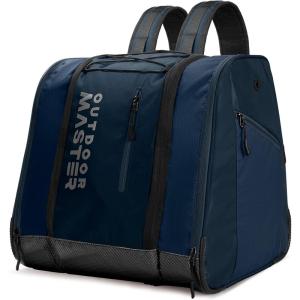 image:imageOutdoorMaster 38L Ski Boot Bag Air Travel Snowboard Boot Backpack with Waterproof Bottom for Ski Helmet Goggles and GlovesNavy