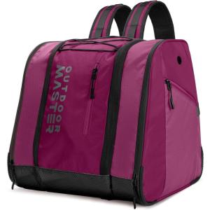 image:imageOutdoorMaster 38L Ski Boot Bag Air Travel Snowboard Boot Backpack with Waterproof Bottom for Ski Helmet Goggles and GlovesRose