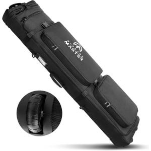 image:imageOutdoorMaster Update Expandable Padded Ski Bag Snowboard Bag with Wheels SkiSnowboard Travel Bag with WaterResistant Lining Pockets and Removable Shoulder Straps