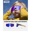 image:imageOutdoorMaster Hawk Kids Polarized Sunglasses Kids Baseball Sunglasses with UV Protection for Girls amp Boys 614Black Frame Revo Blue