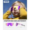 image:imageOutdoorMaster Hawk Kids Polarized Sunglasses Kids Baseball Sunglasses with UV Protection for Girls amp Boys 614Purple Frame Revo Purple
