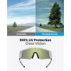 image:imageOutdoorMaster Hawk Kids Polarized Sunglasses Kids Baseball Sunglasses with UV Protection for Girls amp Boys 614White Frame Revo Blue