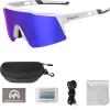 image:imageOutdoorMaster Hawk Kids Polarized Sunglasses Kids Baseball Sunglasses with UV Protection for Girls amp Boys 614White Frame Revo Blue