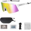 image:imageOutdoorMaster Hawk Kids Polarized Sunglasses Kids Baseball Sunglasses with UV Protection for Girls amp Boys 614White Frame Revo Pink