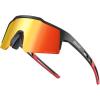 image:imageOutdoorMaster Hawk Kids Polarized Sunglasses Kids Baseball Sunglasses with UV Protection for Girls amp Boys 614Black Frame Revo Red