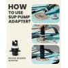 image:imageOutdoorMaster Inflatable Boat Sup Pump Adapter amp Air Hose Kit Electric Paddle Board Pump Sup Air Pump Accessories with 7 Air Valve Nozzles for Inflatable Stand Up Paddle BoardBoatTentPool