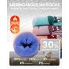image:imageOutdoorMaster Merino Wool Ski Socks for Kids Boys amp Girls Thermal Winter Warm Snowboarding Socks for Cold WeatherBlue gray