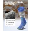 image:imageOutdoorMaster Merino Wool Ski Socks for Kids Boys amp Girls Thermal Winter Warm Snowboarding Socks for Cold WeatherBlue gray