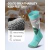 image:imageOutdoorMaster Merino Wool Ski Socks for Kids Boys amp Girls Thermal Winter Warm Snowboarding Socks for Cold WeatherDust Gray  Blue Mountains  Woodland Green