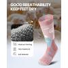 image:imageOutdoorMaster Merino Wool Ski Socks for Kids Boys amp Girls Thermal Winter Warm Snowboarding Socks for Cold WeatherMt View  2 Pack